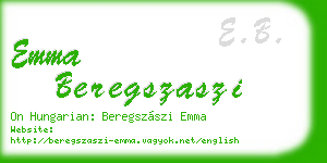 emma beregszaszi business card